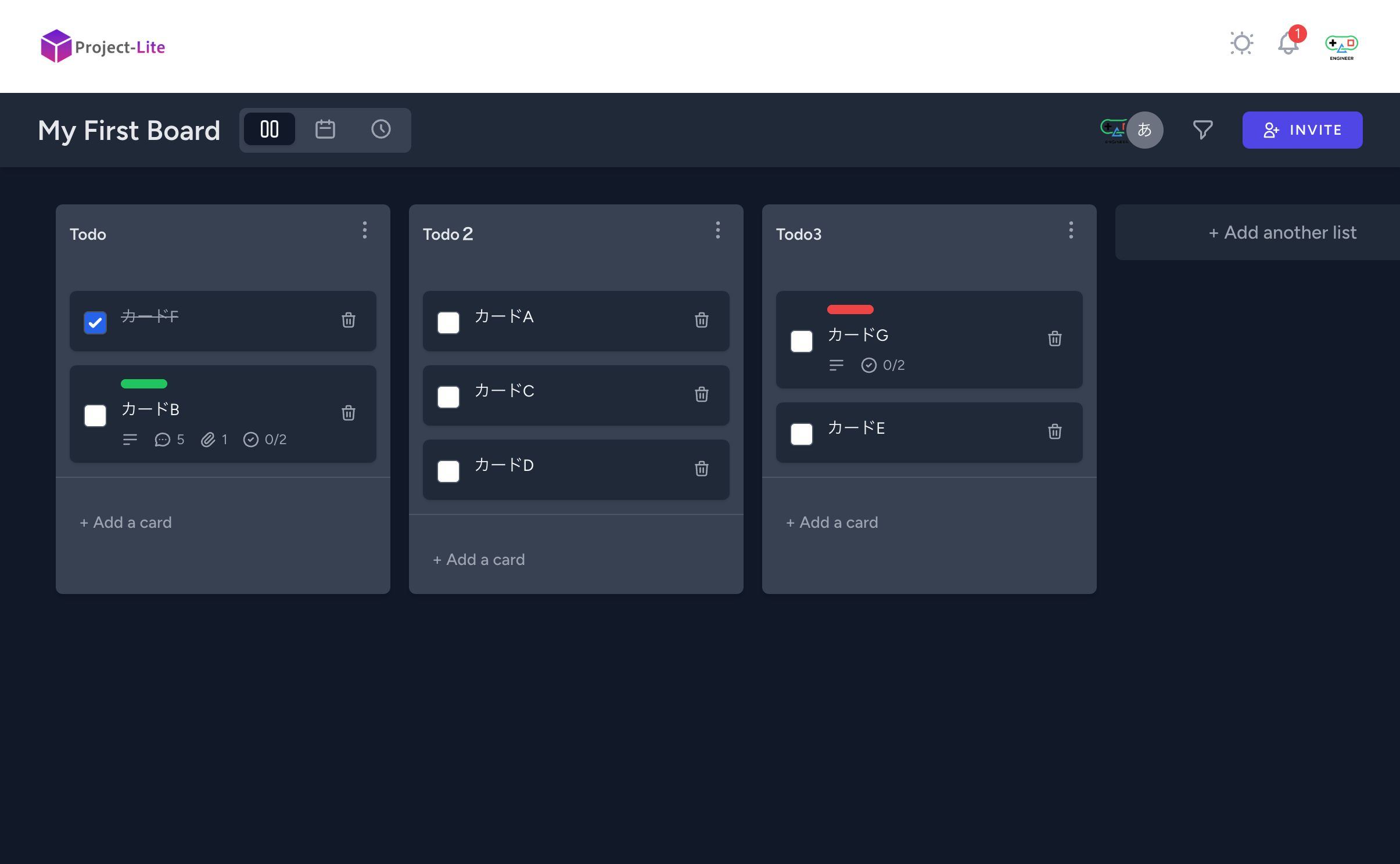 Kanban Board Screenshot